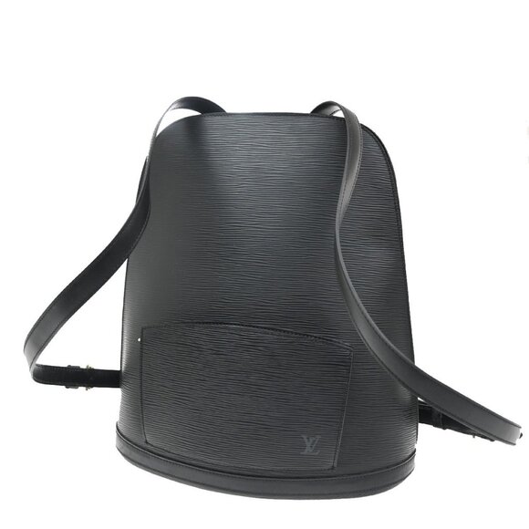 LOUIS VUITTON LV Gobelin Backpack Bag Epi Leather Black Gold - Picture 1 of 16